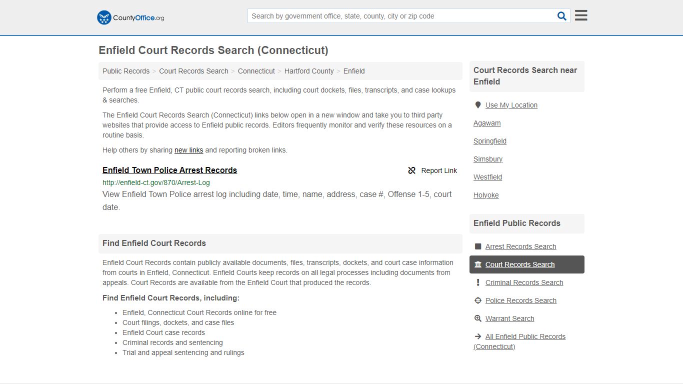 Court Records Search - Enfield, CT (Adoptions, Criminal, Child Support ...